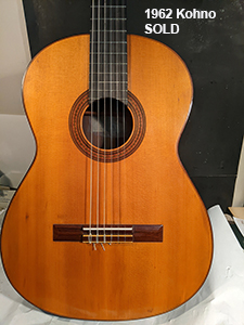 1962 Kohno sold Vintage Kohno guitars